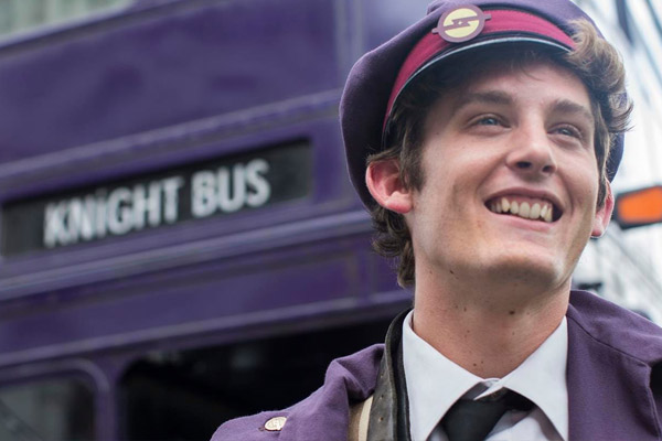 Knight Bus Conductor and Shrunken Head at Universal Orlando