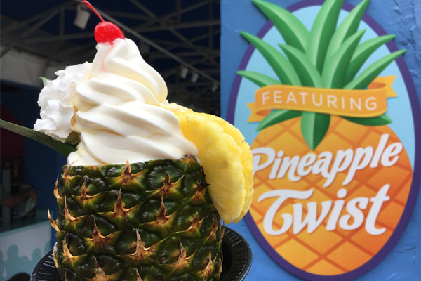 Pineapple Twist Served in a Fresh Pineapple