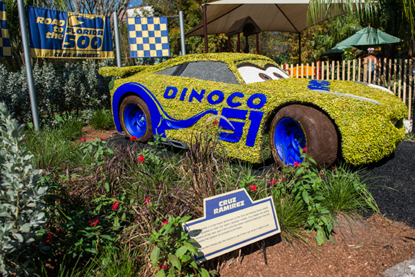 Get your fill of cars at Epcot’s Flower & Garden Festival Cruz Ramirez topiary