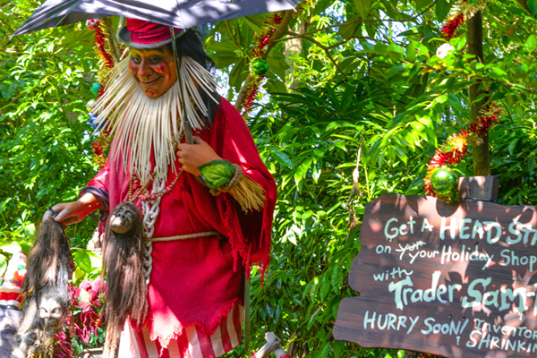 Trader Sam also joined in the holiday decorations at Magic Kingdom Photo by Krystal Leal