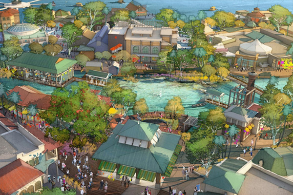 Renderings showed a plethora of shops at Disney Springs, which are now opening