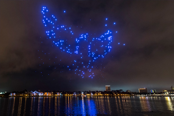 Drones are now helping bring holiday cheer at Disney Springs