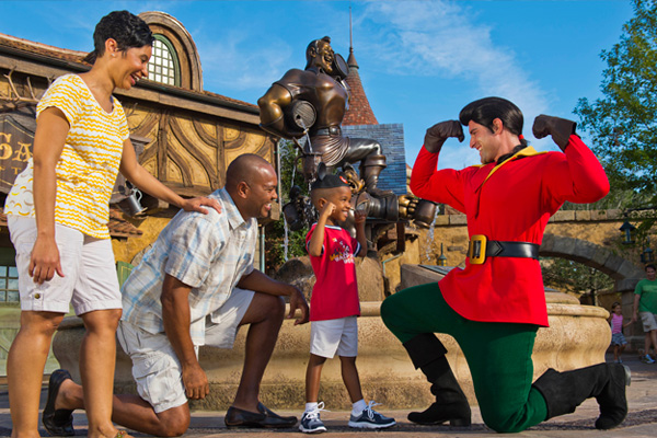 Meet Gaston and his muscles at Walt Disney World