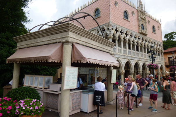 When in Italy, be sure to pay a visit to the gelato stand out front.