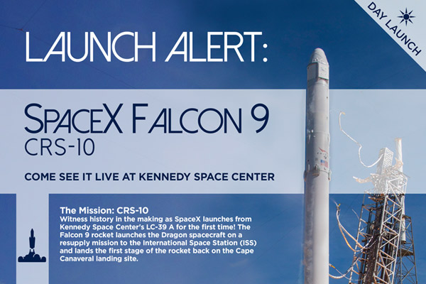 SpaceX Falcon 9 Launch at Kennedy Space Center on February 18