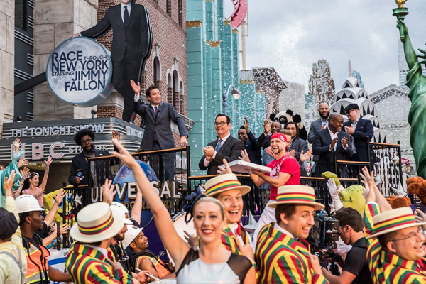 Jimmy Fallon celebrated the grand opening of Race Through New York at Universal Orlando