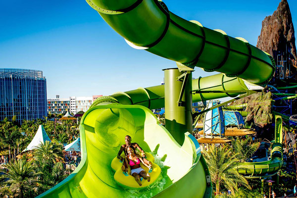 Experience the thrills of Universal’s Volcano Bay